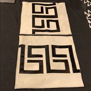 2 Williams Sonoma home cow hide pillowcases